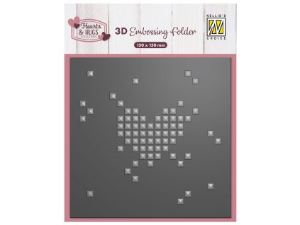 nellie snellen 3d embossing folder pixel heart ef3 3 11zon