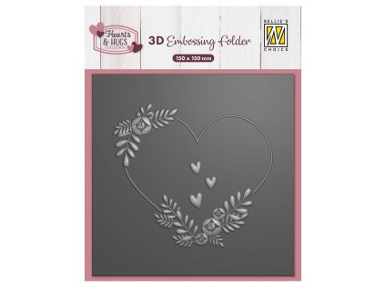 nellie snellen 3d embossing folder flower heart ef 8 11zon