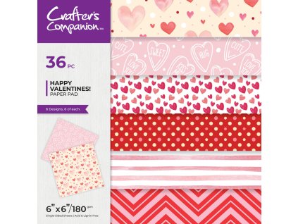crafters companion happy valentines 6x6 inch paper 2 11zon