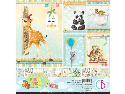 Sada oboustranných papírů My First Year 30x30cm
