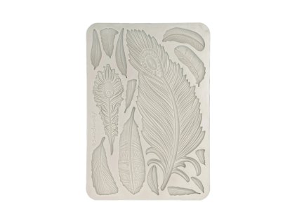 stamperia masquerade silicon mould a5 feathers kac 9 11zon