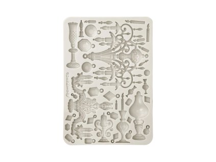 stamperia masquerade silicon mould a5 candle holde (2) 5 11zon