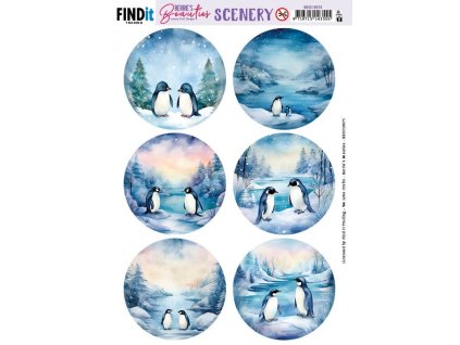 BBSC10075 Berries Beauties Scenery Penguin Round 700x991