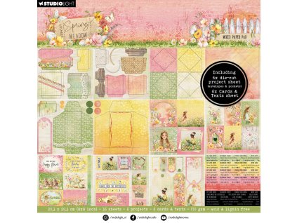 studio light spring meadow 8x8 inch mixed paper pa 10 11zon