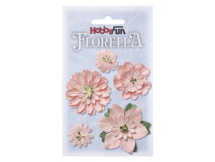 Papírové květy FLORELLA jemně růžové