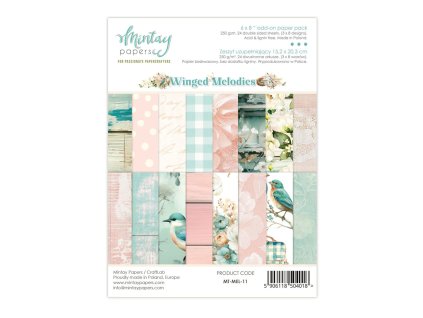 mintay winged melodies 6x8 inch add on paper pack 11 11zon