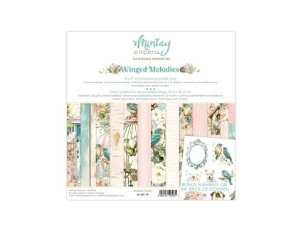 mintay winged melodies 8x8 inch scrapbooking paper 1 11zon