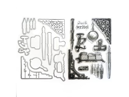 elizabeth craft designs hinged to the past stamp a