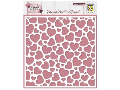 nellie snellen mixed media stencil pop up hearts m 22 11zon