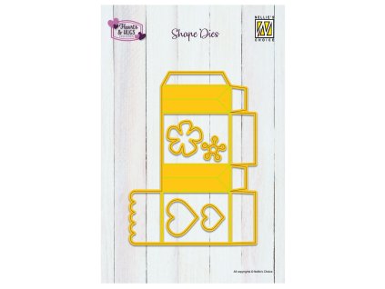 nellie snellen shape die paperbag with hearts sd33