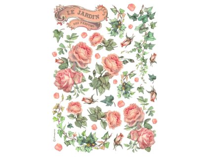stamperia les jardins des parfums a4 rice paper 6p 9 11zon