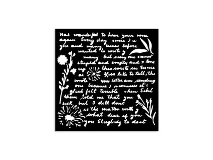 stamperia writings pattern thick stencil 12x12cm k 38 11zon
