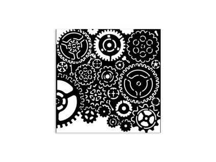 stamperia gears pattern thick stencil 12x12cm kstd 54 11zon