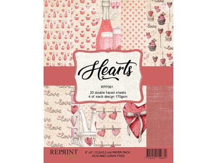 reprint hearts 6x6 inch paper pack rpp081 disconti 22 11zon