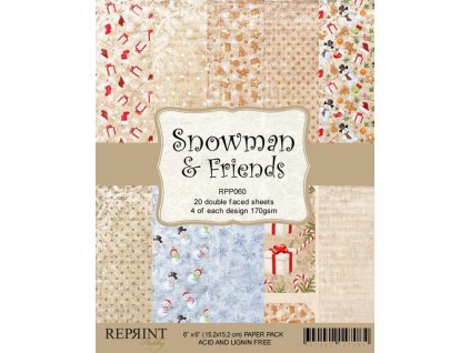 reprint snowman friends 6x6 inch paper pack rpp060 33 11zon
