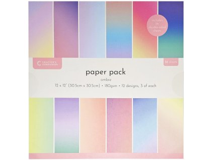 crafters companion ombre 12x12 inch paper pad cc p 18 11zon