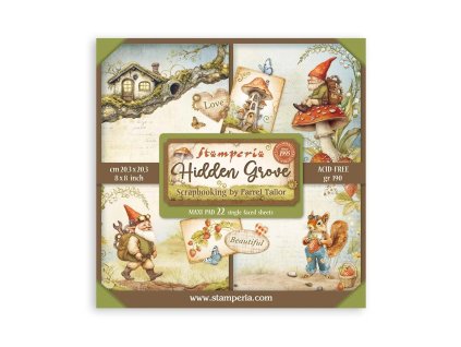 stamperia hidden grove 8x8 inch paper pack maxi ba 2 11zon