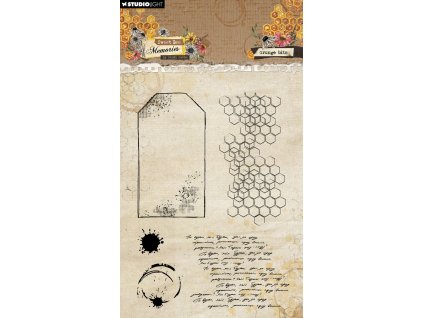 studio light sweet bee memories clear stamp grunge 8 11zon