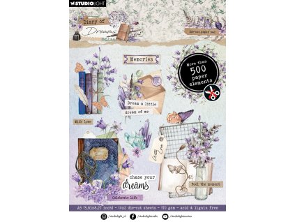 studio light diary of dreams a5 die cut paper pad
