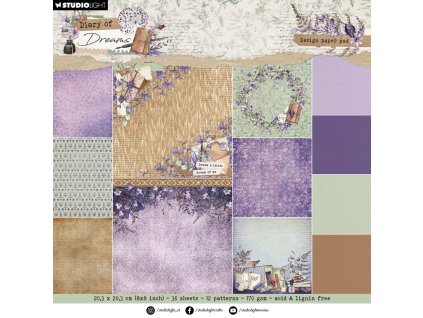 studio light diary of dreams 8x8 inch design paper 18 11zon