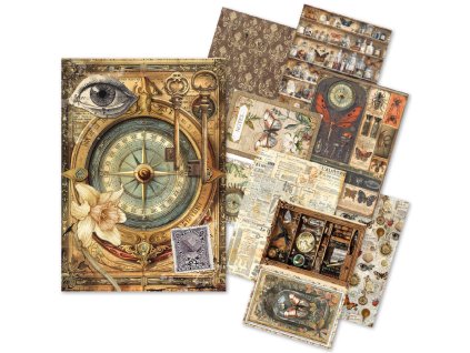 Ciao Bella Rýžový papír A5 MIXED 8 ks Cabinet of curiosities