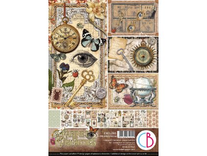 Sada oboustranných papírů Cabinet of curiosities Creative Pad A4 9 ks