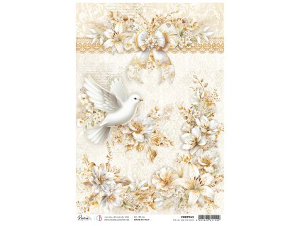 Rýžový papír Ciao Bella A4 Blessing day The lily and the dove