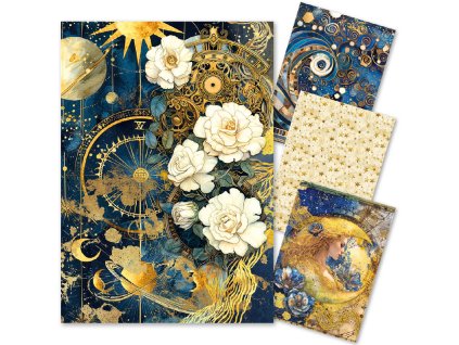 Ciao Bella Rýžový papír Rice Paper A4 MIXED 4 ks Celestial