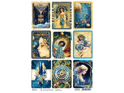 Rýžový papír Ciao Bella A4 Celestial Astral cards