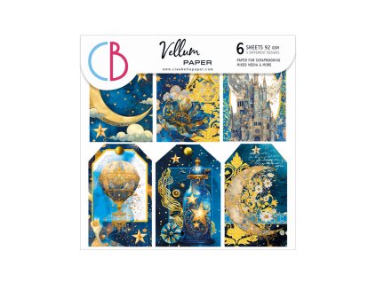 Sada papírů Ciao Bella Vellum Celestial Cut 15x15 cm