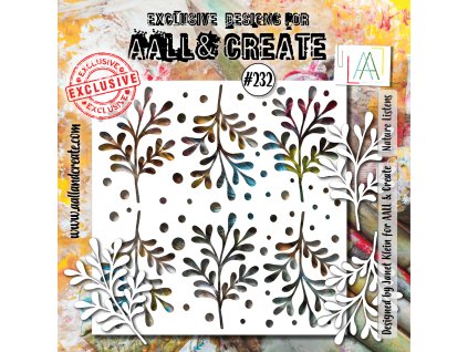 aall and create stencil 6x6 inch nature listens aa