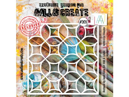 aall and create stencil 6x6 inch jardin a la franc