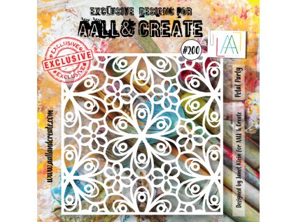 aall and create stencil 6x6 inch petal party aall