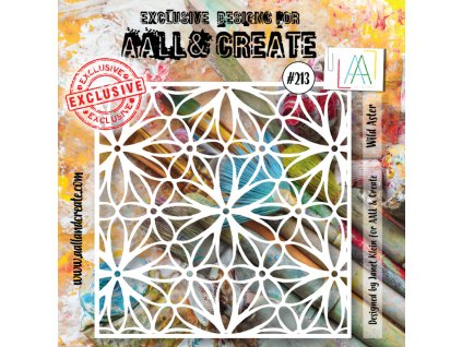 aall and create stencil 6x6 inch wild aster aall p