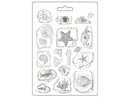 stamperia silent sea a5 soft mould fossils k3pta56 4 11zon