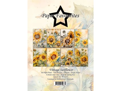 paper favourites vintage sunflower a6 paper pad pf 6 11zon