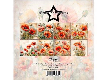 paper favourites poppy 6x6 inch paper pad pf533 21 11zon