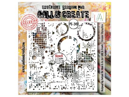 aall and create fractured ecosphere stencil 6x6 in 1 11zon
