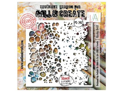 aall and create fractured ecosphere stencil 6x6 in (1) 3 11zon