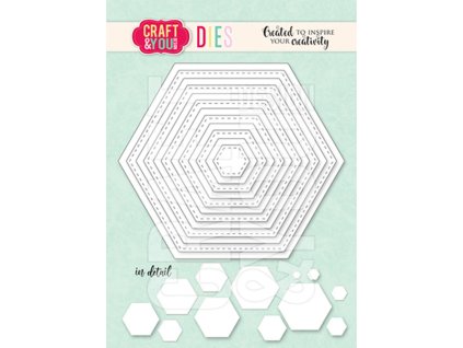 craft you design hexagon base set dies cw343 4 11zon