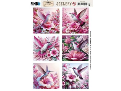 BBSC10090 Berries Beauties Scenery Pink Hummingbird Square 700x991