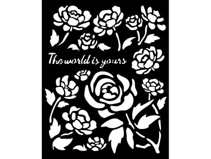 stamperia timeless thick stencil 20x25cm roses kst 26 11zon