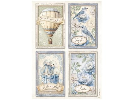 stamperia timeless a4 rice paper 4 cards 6pcs dfsa 56 11zon