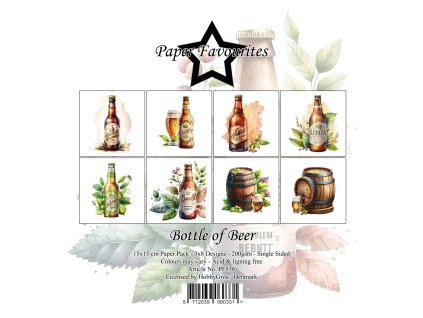 paper favourites bottle of beer 6x6 inch paper pad 48 11zon