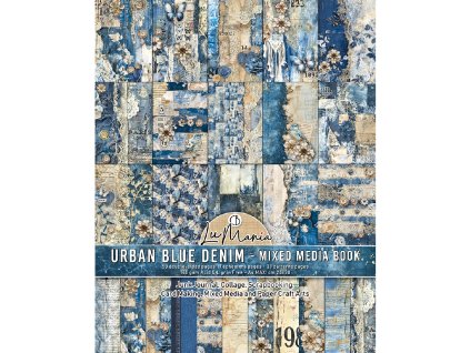 Ciao Bella sada papírů Lumania Kniha Mixed Media Blue Denim A4 Maxi 50 stran