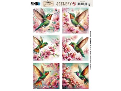 BBSC10098 Berries Beauties Scenery Lovely Hummingbirds Square 700x991