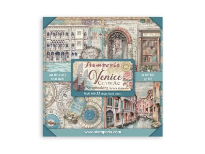 stamperia venice city of art 8x8 inch paper pack m 10 11zon