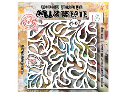 aall and create retro revival 6x6 inch stencil lav
