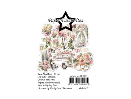 paper favourites die cuts a7 rose wedding 17pcs pf 2 11zon