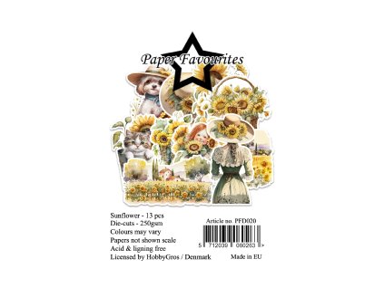 paper favourites die cuts a7 sunflower 13pcs pfd02 3 11zon